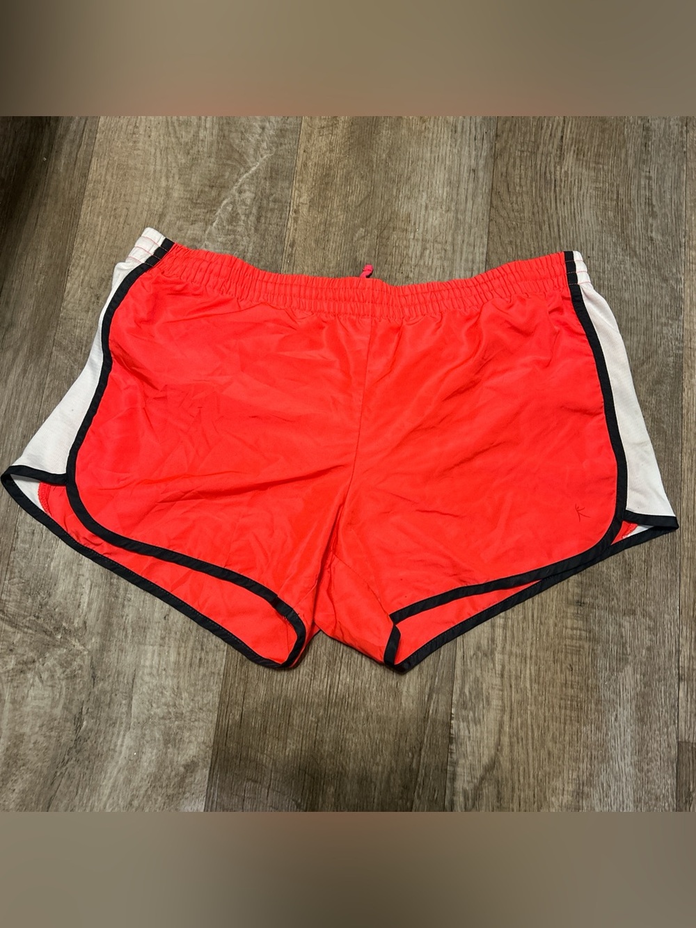 Danskin Red Athletic Shorts with Black & White Trim